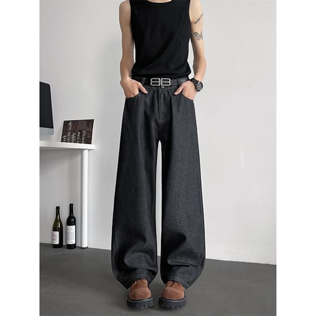 Plummie-Mid Rise Wide Leg Jeans