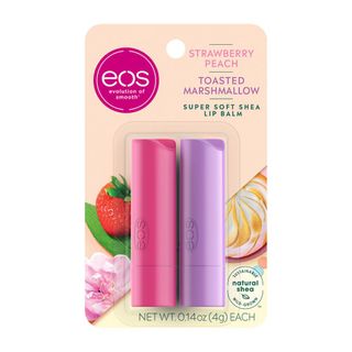 eos - Strawberry peach and toasted marshmallow 2-pack lip balm