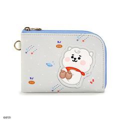 BABOSARANG - 'BT21' Patterned L-Zip Card Wallet with Sticker BABOSARANG - 'BT21' Patterned L-Zip Card Wallet with Sticker