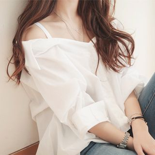 korean off shoulder blouse