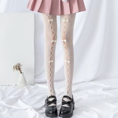 MITU - Ribbon Fishnet Tights MITU - Ribbon Fishnet Tights