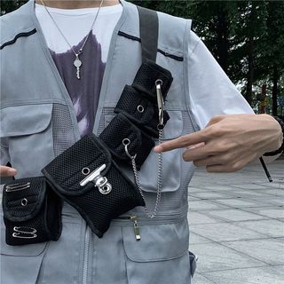 multi pocket sling bag