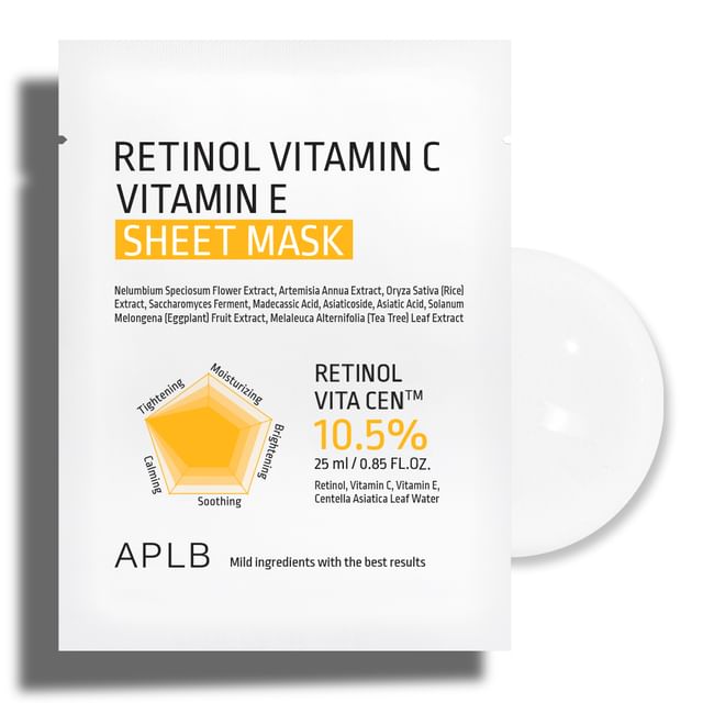 Sheet Mask Retinol Vitamin C Vitamin E