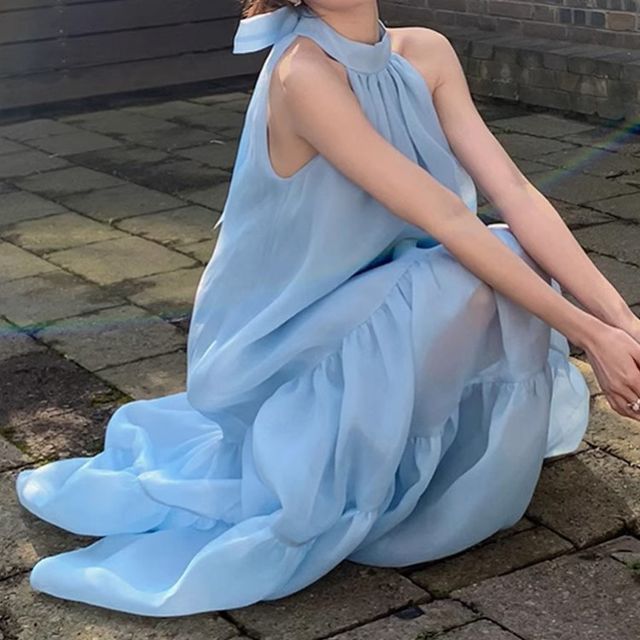 sachin and babi light blue dress Mini Bow Dress  Retrofete