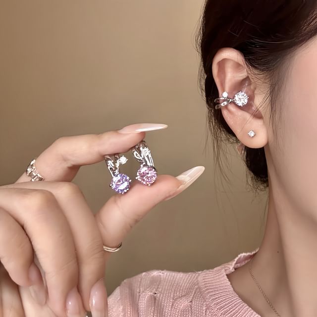 Jael-Rhinestone Alloy Ear Cuff