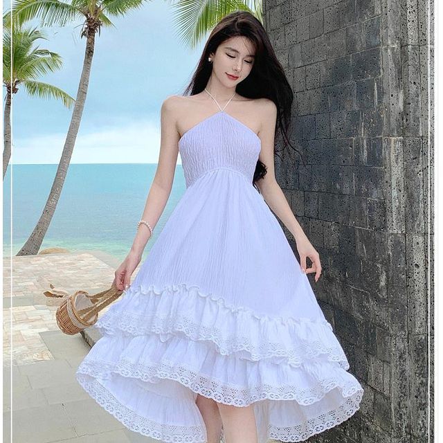 slim fit dress slacks Purple Pleated Halter Neck High Low Gown main image 1