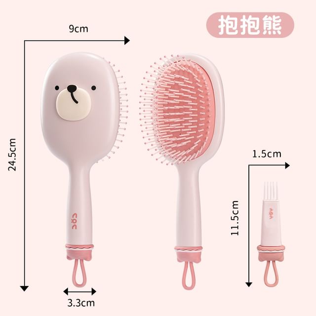 Honeyfluff - Bear 2 in 1 Hair Brush with Brush Cleaning Tool