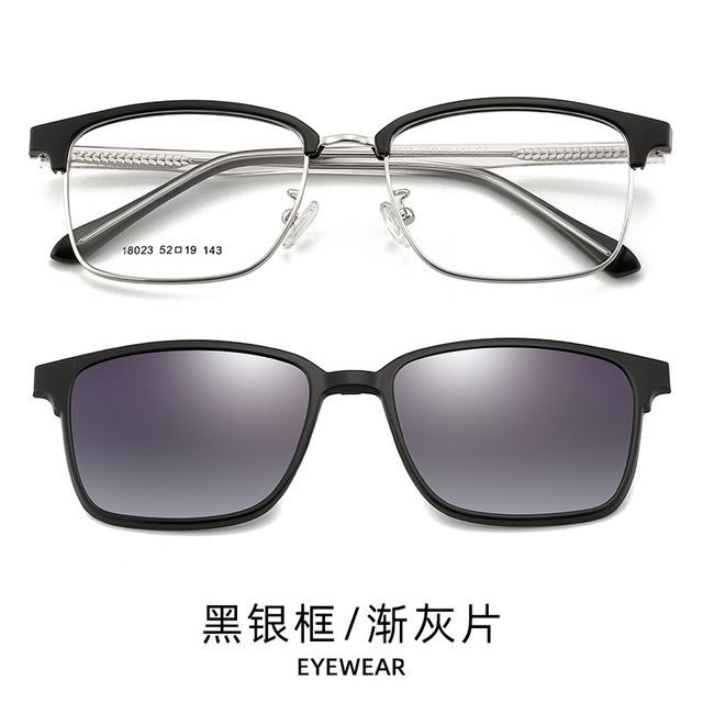 6 In 1 Men Women Polarized Optical Magnetic Clip on Sunglasses Frames Clip  on Sun Glasses Frame Prescription Eyeglasses Frame - AliExpress