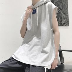 SuperLittle - Sleeveless Applique Hooded Pullover SuperLittle - Sleeveless Applique Hooded Pullover