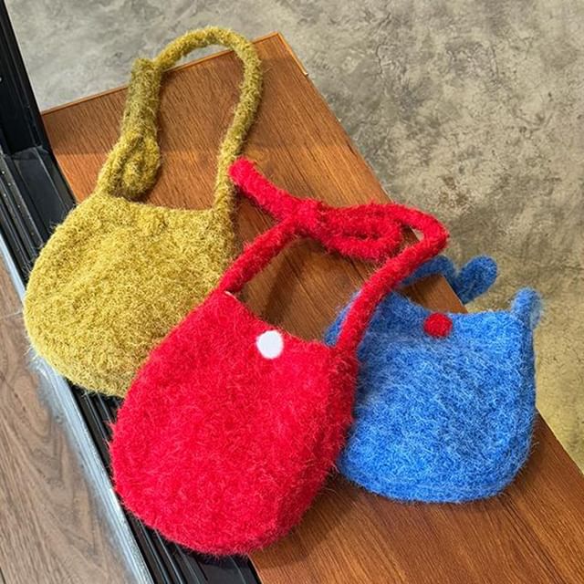 Bolso-Fleece Mini Bucket Bag