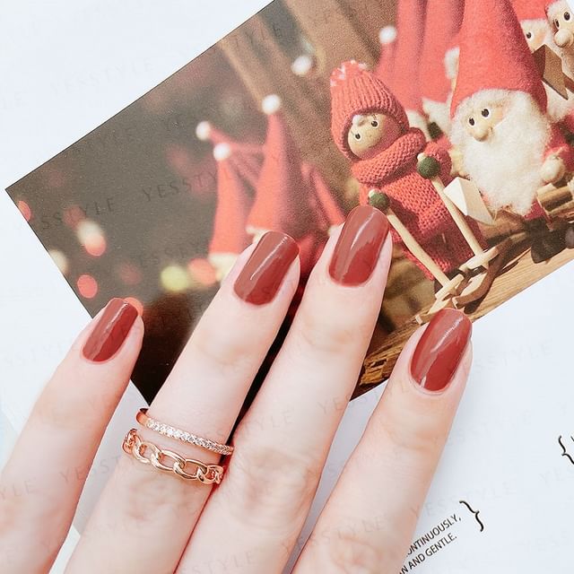 ALLOYA-Water-Based Natural Nail Polish Environmental Friendly 191 Intellectual Brick Red