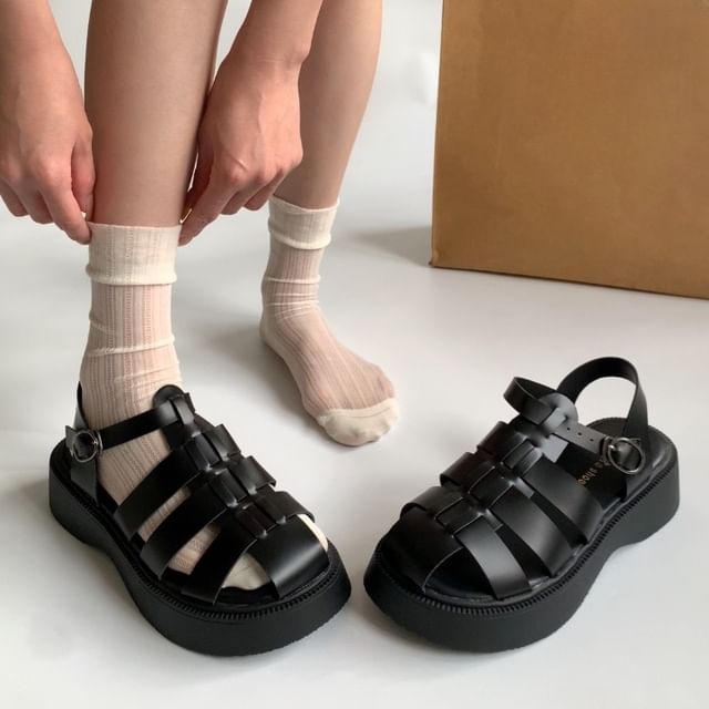 Queen Zoo-Platform Chunky Heel Roman Sandals