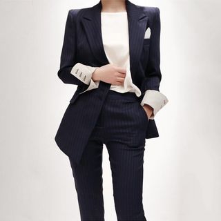 Yilda-Set Striped Blazer Pants
