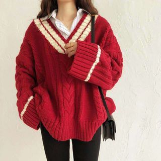 Happo - Knit V-Neck Sweater
