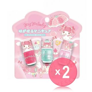 SHOBIDO - Sanrio My Melody Peelable Nail Polish Set 2pcs Bundle Set