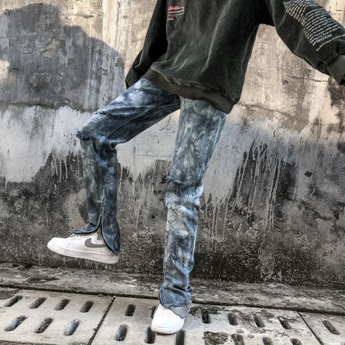 Straight-Leg Jeans in Tie-Dye Denim | 30 | Generation78