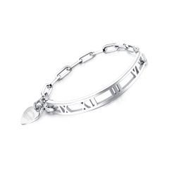 BELEC - Fashion Creative Roman Numeral Heart-shaped 316L Stainless Steel Bracelet BELEC - Fashion Creative Roman Numeral Heart-shaped 316L Stainless Steel Bracelet
