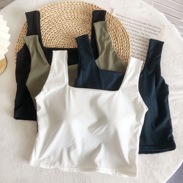 Iasia-Padded Crop Tank Top