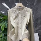 Sweet Zest - Stand Collar Embroidered Blouse