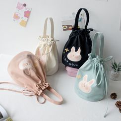 Andrade - Print Drawstring Canvas Lunch Box Bag Andrade - Print Drawstring Canvas Lunch Box Bag