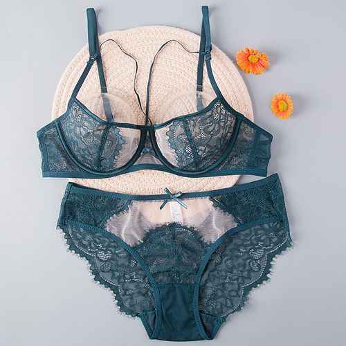Ohnana - Set: Strappy Lace Bra + Panties