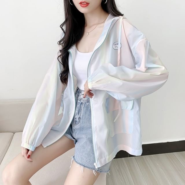 Frigga-Gradient Hood Zip Windbreaker