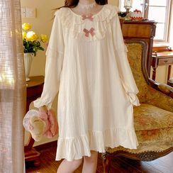 Ciambella - Long-sleeve Ribbon Pajama Dress