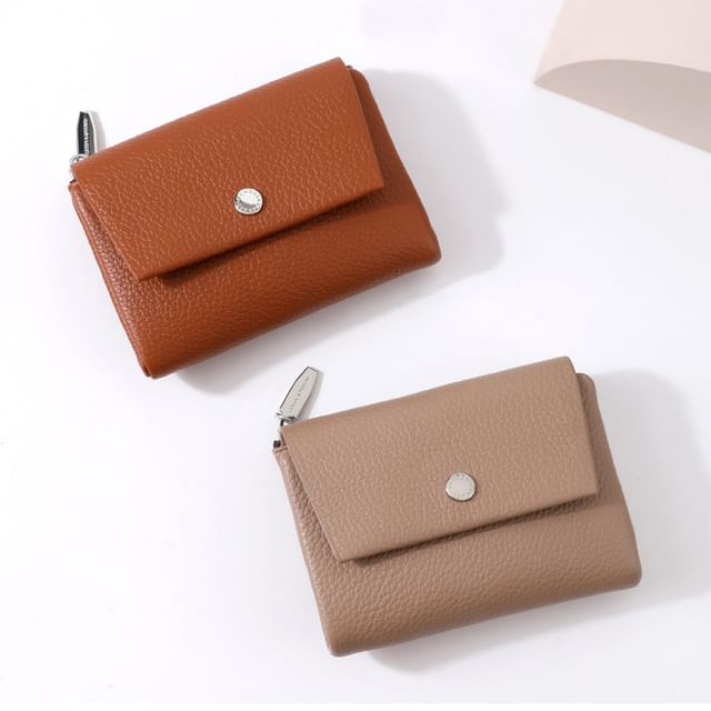 tablarosa-Faux Leather Trifold Wallet