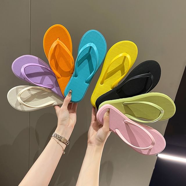 Porcini-Plain Home Flip-flops