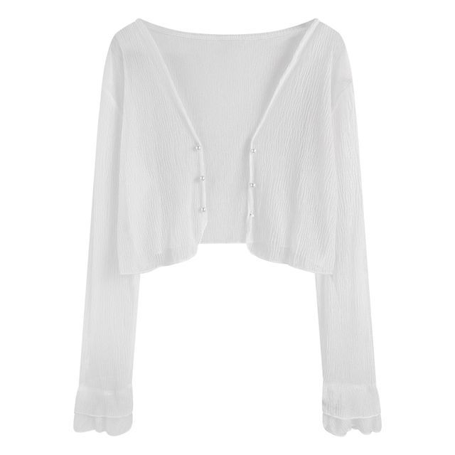 Broderie Anglaise Cropped Cardigan - Ready-to-Wear 1AB72L