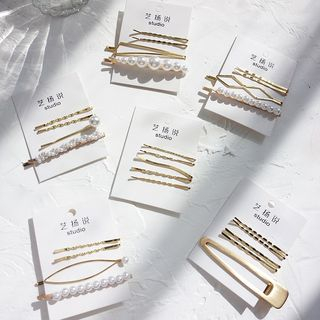 Koi Kawaii-Horquilla para el pelo de metal perlas de imitación varios diseños