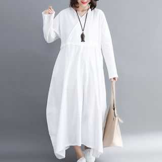 plain maxi dress with sleeves