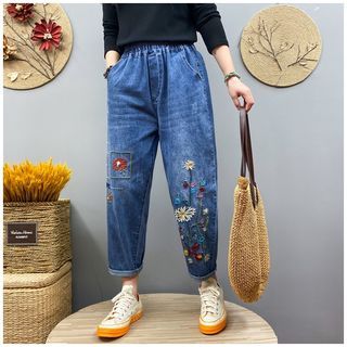 TOJI - Floral Harem Jeans | YesStyle