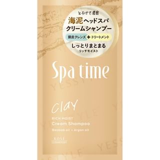Kose - Spa Time Clay Cream Shampoo Rich Moist Sachet