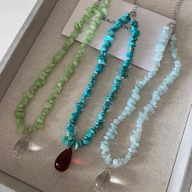 Seirios-Teardrop Rubble Necklace