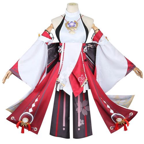 Genshin Impact Yae Miko Kimono Cosplay Costume Accessories