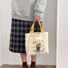 Ms Bean - Cartoon Embroidered Corduroy Tote Bag | YesStyle