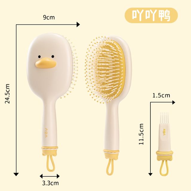 Honeyfluff - Bear 2 in 1 Hair Brush with Brush Cleaning Tool