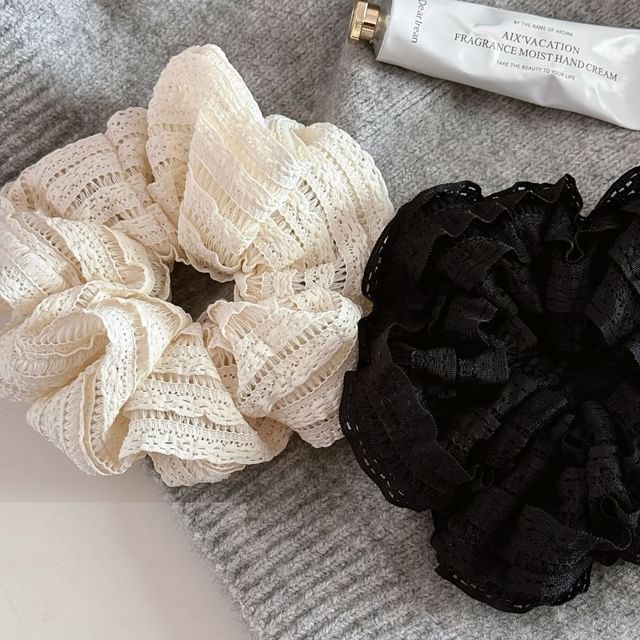 Jael-Plain Lace Hair Scrunchie
