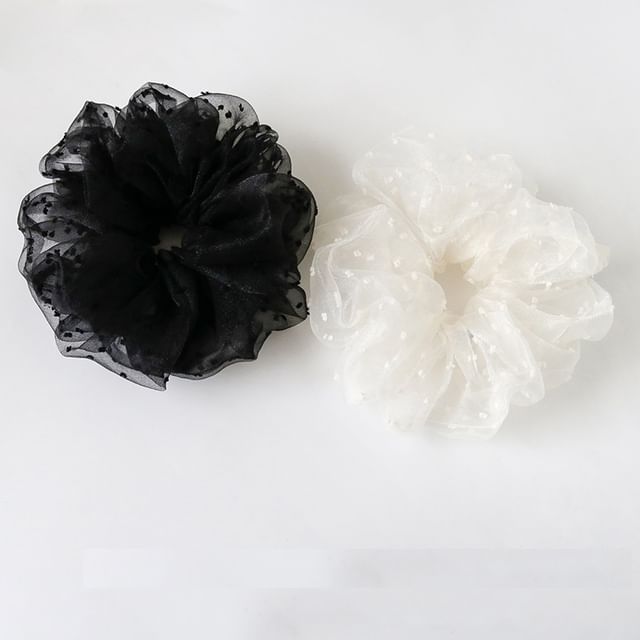 Allyrinta-Polka Dot Hair Scrunchie