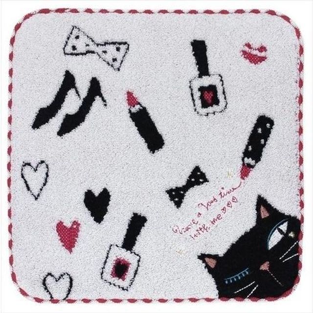 noafamily-Chic Cat Hand Towel Cream