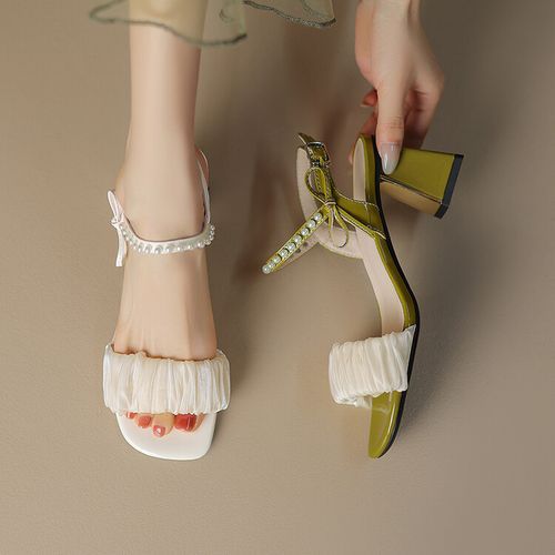 Faux hot sale pearl sandals