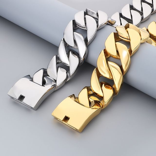 Tenri-Plain Cuban Link Chain Bracelet
