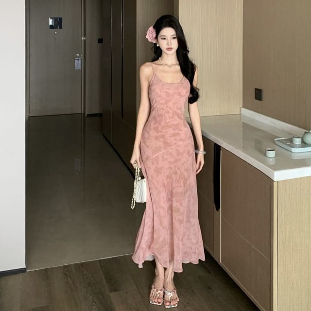 Sienne - Spaghetti Strap Scoop Neck Butterfly Print Open Back Maxi Mermaid Dress | YesStyle Sienne - Spaghetti Strap Scoop Neck Butterfly Print Open Back Maxi Mermaid Dress | YesStyle