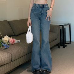 Piwonia - High Waist Flared Jeans