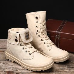 Yeesteps - 厚底繫帶短靴 Yeesteps - 厚底繫帶短靴