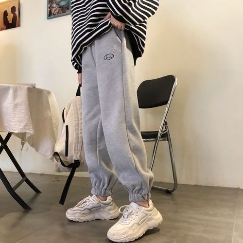 Moon City Drawstring Sweatpants Gray One Size