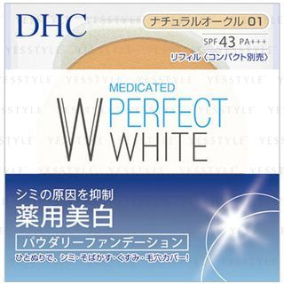 DHC - Perfect White Powdery Foundation SPF 43 PA+++ 01 Natural Ocher Refill