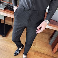 NYEON - Striped Tapered Dress Pants NYEON - Striped Tapered Dress Pants