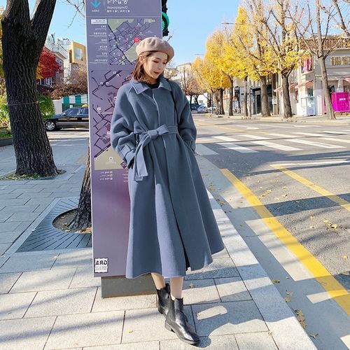 Ariadne Long Button Up Wool Coat YesStyle